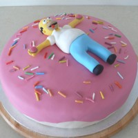 Homer Simpson Donut Cake 12"